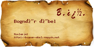 Bognár Ábel névjegykártya